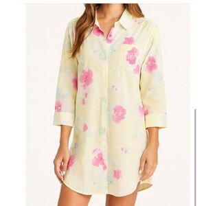 Ralph Lauren Yellow and Pink Floral Sleep Shirt